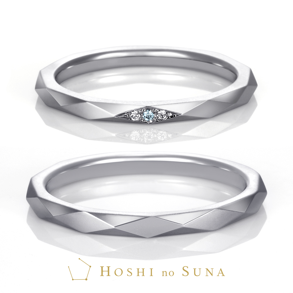 【NEW】星の砂 SPARK / スパーク(きらめき)結婚指輪(プラチナ製 